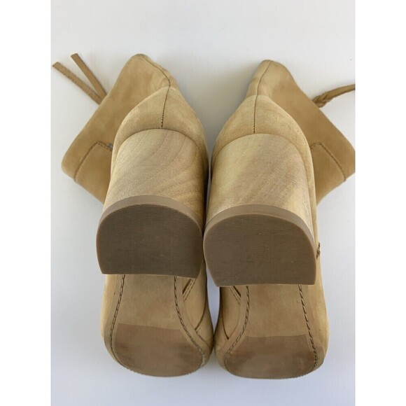 BOGO Toms Evie Honey Tan Nubuck Stack Heel Ankle Boot Side Zip 10012284 Women 7 - Picture 13 of 15